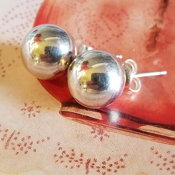 Rare Silpada Sterling Silver Sphere Earrings - Picture 6 of 12